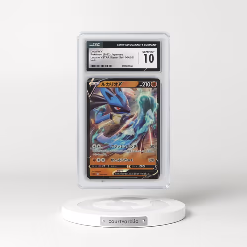 2022 (sLL) Lucario VSTAR Starter Set #004/021 Lucario V - Holo (CGC 10 GEM MINT)