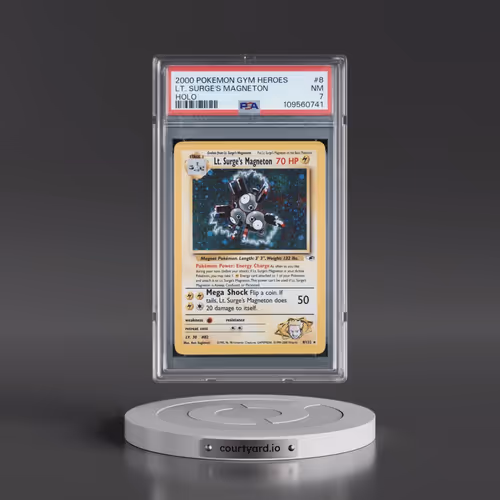 2000 Pokémon Gym Heroes #8 LT. Surge's Magneton - Holo (PSA 7 NM)