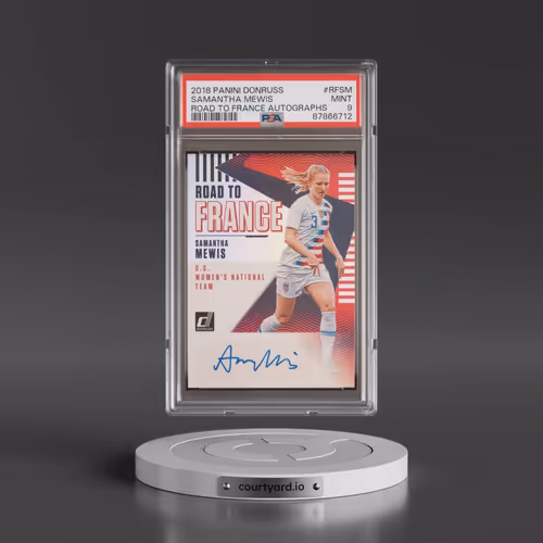 2018 Panini Donruss Road to France Autographs #RFSM Samantha Mewis (PSA 9 MINT)