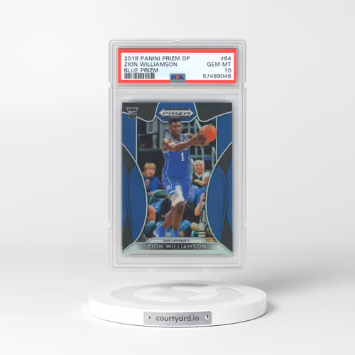 2019 Panini Prizm Draft Picks #64 Zion Williamson - Blue Prizm (PSA 10 GEM MINT)