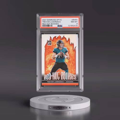 2021 Panini Donruss Optic Red Hot Rookies #RHR1 Trevor Lawrence (PSA 8 NM-MT)
