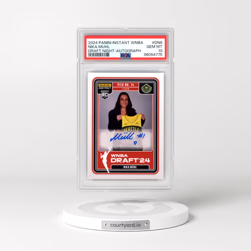 2024 Panini Instant WNBA Draft Night #DN8 Nika Muhl - Autograph (PSA 10 GEM MINT)
