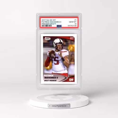 2017 SA-GE Hit Premier Draft #5 Patrick Mahomes II (PSA 10 GEM MINT)
