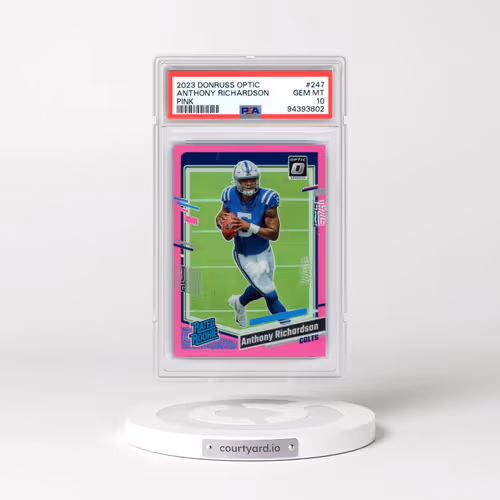 2023 Panini Donruss Optic #247 Anthony Richardson - Pink (PSA 10 GEM MINT)