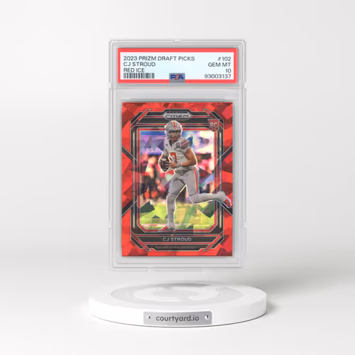 2023 Panini Prizm Draft Picks #102 CJ Stroud - Red Ice (PSA 10 GEM MINT)