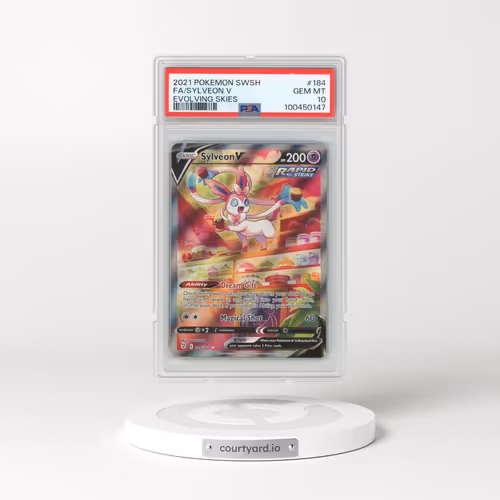 2021 Pokémon Sword & Shield Evolving Skies #184 Sylveon V - Holo Full Art (PSA 10 GEM MINT)