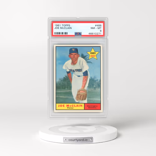 1961 Topps #488 Joe McClain (PSA 8 NM-MT)