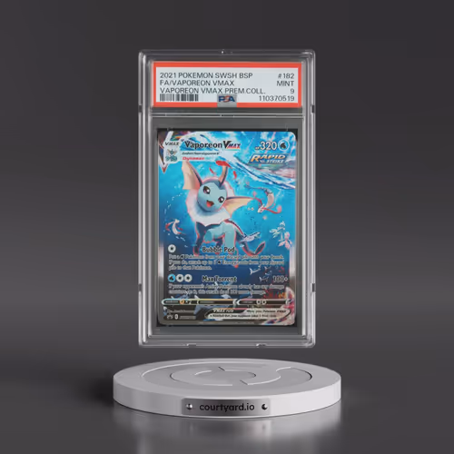 2021 Pokémon Swsh Black Star Promo #182 Vaporeon Vmax - Full Art Vaporeon Vmax Premium Collection (P