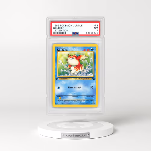 1999 Pokémon Jungle #53 Goldeen - 1st Edition (PSA 7 NM)