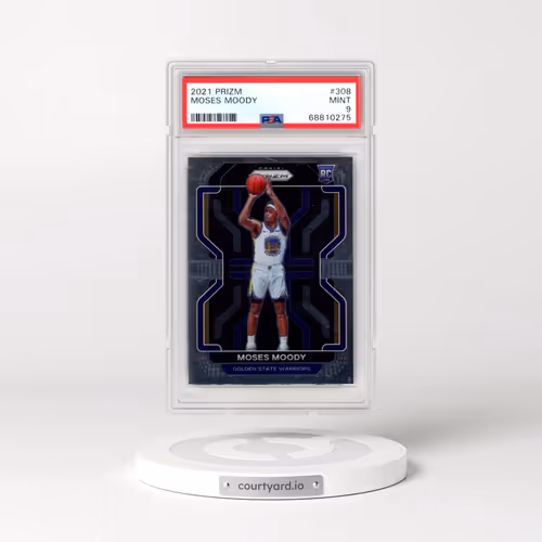 2021 Panini Prizm #308 Moses Moody (PSA 9 MINT)