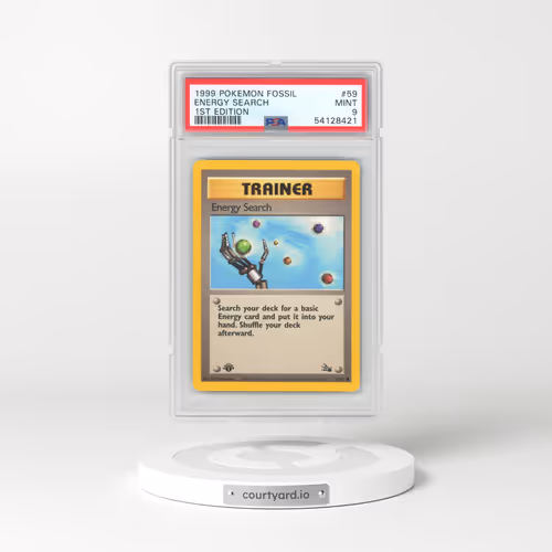 1999 Pokémon Fossil #59 Energy Search - 1st Edition (PSA 9 MINT)