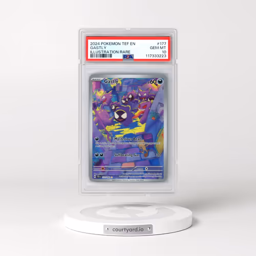 2024 Pokémon Tef EN-Temporal Forces #177 Gastly - Illustration Rare (PSA 10 GEM MINT)