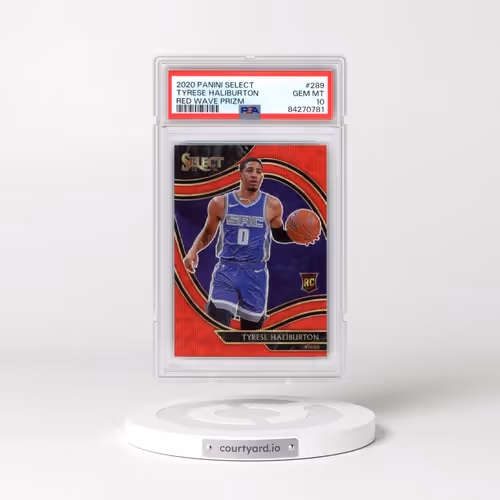 2020 Panini Select #289 Tyrese Haliburton - Red Wave Prizm (PSA 10 GEM MINT)