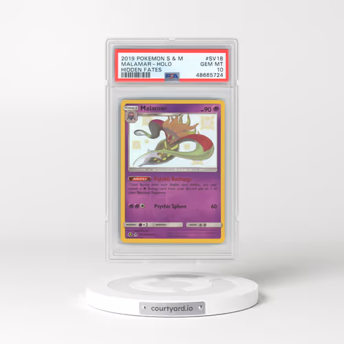 2019 Pokémon Sun & Moon Hidden Fates #SV18 Malamar - Holo (PSA 10 GEM MINT)
