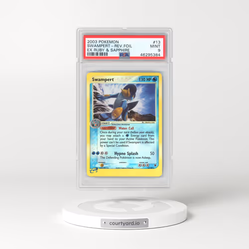 2003 Pokémon EX Ruby & Sapphire #13 Swampert - Reverse Foil (PSA 9 MINT)