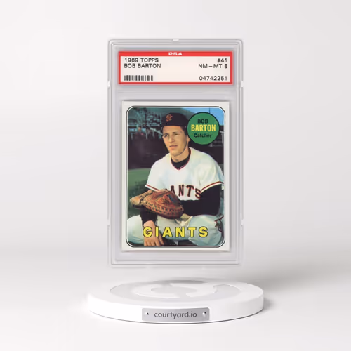 1969 Topps #41 Bob Barton (PSA 8 NM-MT)