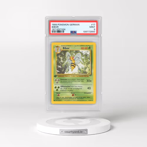 1999 Pokémon #17 Bibor - 1st Edition (PSA 9 MINT)