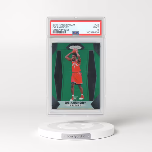2017 Panini Prizm #38 OG Anunoby - Green Prizm (PSA 9 MINT)