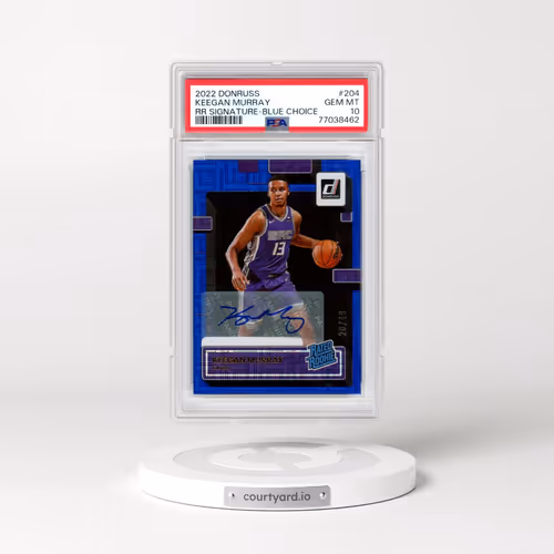 2022 Panini Donruss #204 Keegan Murray - Rated Rookie Signature-Blue Choice (PSA 10 GEM MINT)