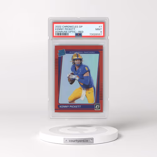 2022 Panini Chronicles Draft Picks Donruss Optic #7 Kenny Pickett - Red (PSA 9 MINT)