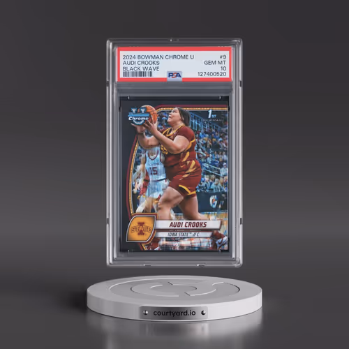 2024 Bowman Chrome University #9 Audi Crooks - Black Wave (PSA 10 GEM MINT)