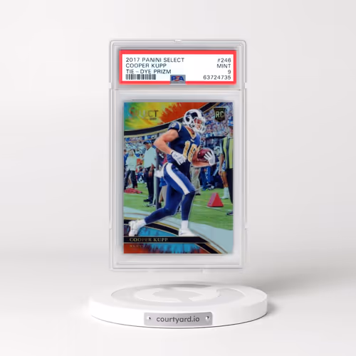 2017 Panini Select #246 Cooper Kupp - Tie-Dye Prizm (PSA 9 MINT)