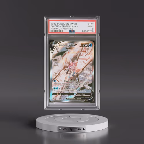 2022 Pokémon Sword & Shield Astral Radiance #167 Origin Forme Palkia V - Holo Full Art (PSA 9 MINT)