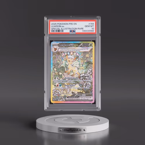 2025 Pokémon Pre EN-Prismatic Evolutions #144 Leafeon EX - Holo Special Illustration Rare (PSA 10 GE