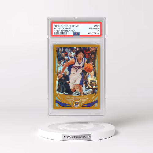 2004 Topps Chrome #195 Yuta Tabuse - Gold Refractor (PSA 10 GEM MINT)