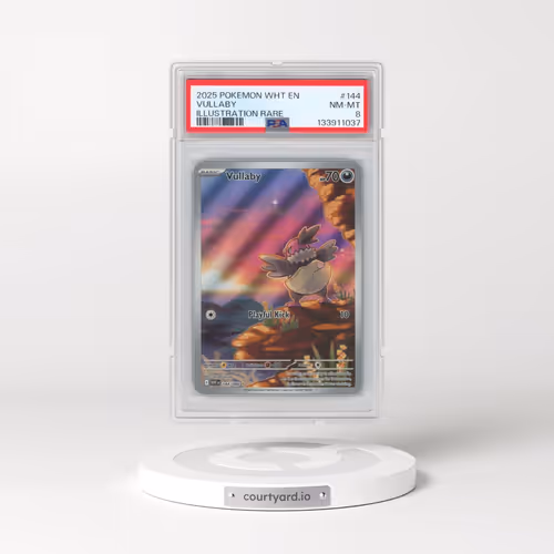 2025 Pokémon Wht EN-White Flare #144 Vullaby - Illustration Rare (PSA 8 NM-MT)