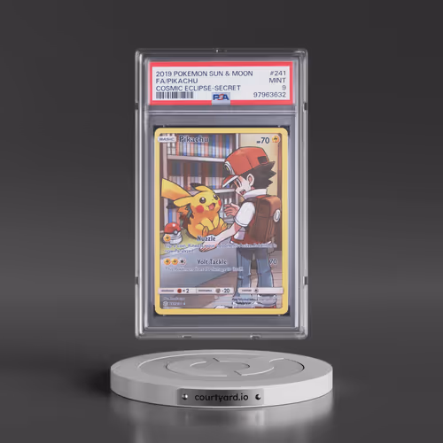 2019 Pokémon Sun & Moon Cosmic Eclipse #241 Pikachu - Full Art Secret (PSA 9 MINT)