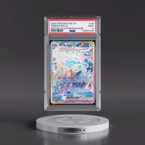 2025 Pokémon Pre EN-Prismatic Evolutions #169 Terapagos EX - Holo Special Illustration Rare (PSA 9 M