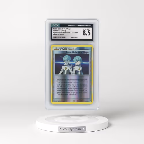 2007 Mysterious Treasures #115/123 Team Galactic's Wager - Reverse Holo (CGC 8.5 NM-MT+)