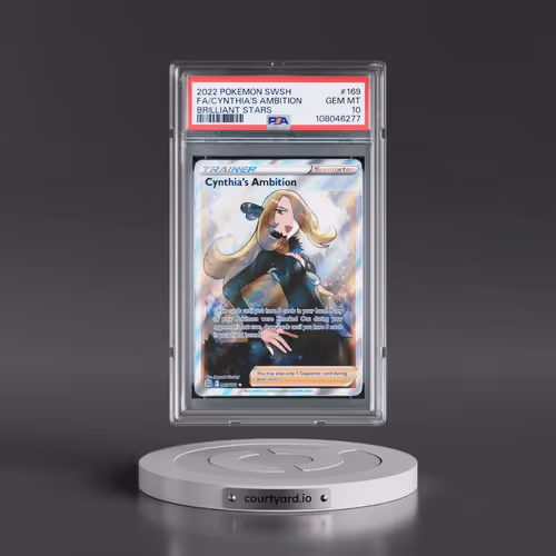 2022 Pokémon Sword & Shield Brilliant Stars #169 Cynthia's Ambition - Full Art (PSA 10 GEM MINT)