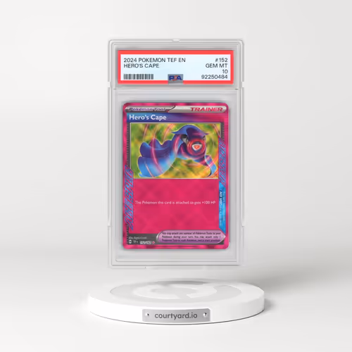 2024 Pokémon Tef EN-Temporal Forces #152 Hero's Cape (PSA 10 GEM MINT)