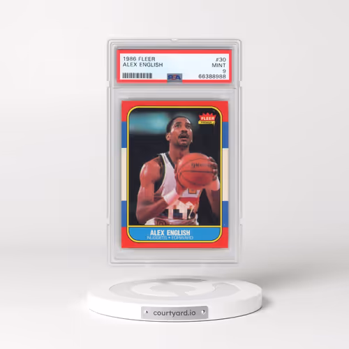 1986 Fleer #30 Alex English (PSA 9 MINT)