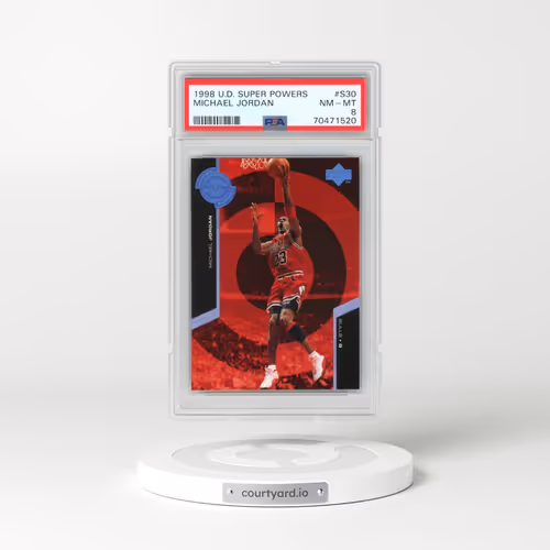 1998 Upper Deck Super Powers #S30 Michael Jordan (PSA 8 NM-MT)
