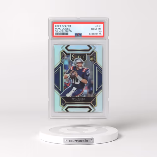2021 Panini Select #251 Mac Jones - Silver Prizm (PSA 10 GEM MINT)