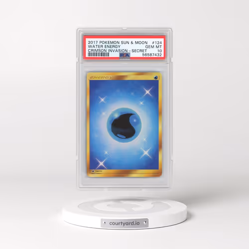 2017 Pokémon Sun & Moon Crimson Invasion #124 Water Energy - Secret (PSA 10 GEM MINT)