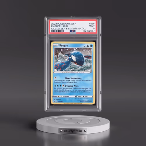 2023 Pokémon Sword and Shield Crown Zenith #036 Kyogre - Holo 2024 Sea & Sky Premium Collection (PSA