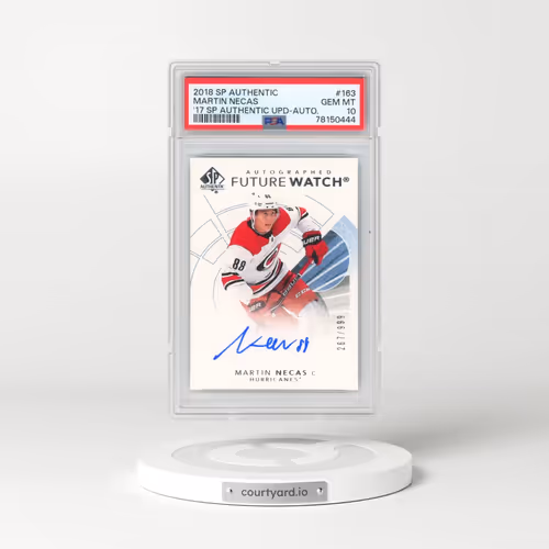 2018 SP Authentic 2017-18 SP Authentic Update #163 Martin Necas - Autograph (PSA 10 GEM MINT)