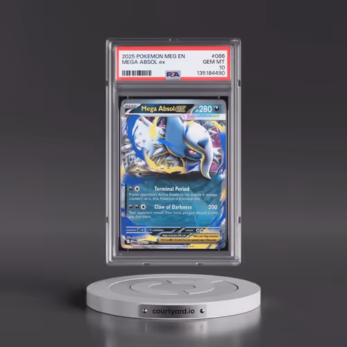 2025 Pokémon Meg EN-Mega Evolution #086 Mega Absol EX - Holo (PSA 10 GEM MINT)