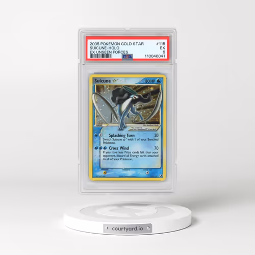 2005 Pokémon EX Unseen Forces #115 Suicune - Holo Gold Star (PSA 5 EX)