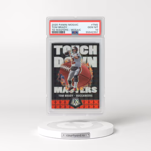 2020 Panini Mosaic Touchdown Masters #TM2 Tom Brady - Mosaic (PSA 10 GEM MINT)