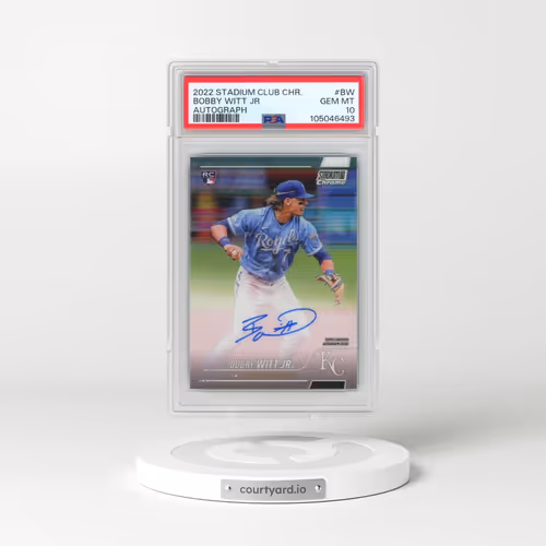 2022 Topps Stadium Club Chrome Autographs #BW Bobby Witt Jr (PSA 10 GEM MINT)