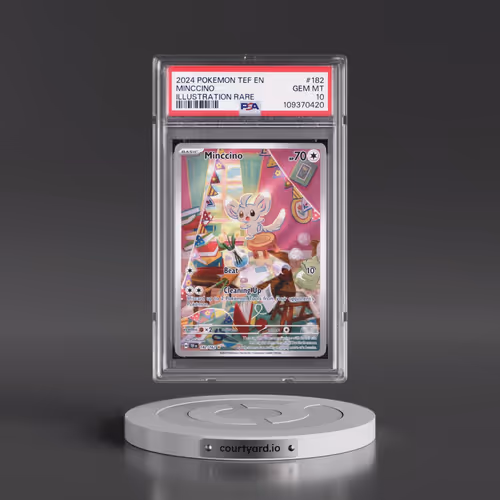 2024 Pokémon Tef EN-Temporal Forces #182 Minccino - Illustration Rare (PSA 10 GEM MINT)