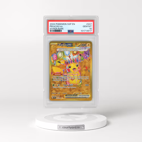 2024 Pokémon Ssp EN-Surging Sparks #247 Pikachu EX - Holo Hyper Rare (PSA 10 GEM MINT)