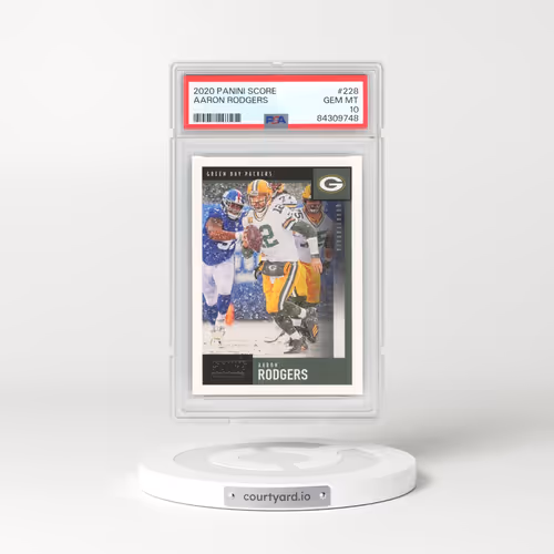 2020 Panini Score #228 Aaron Rodgers (PSA 10 GEM MINT)