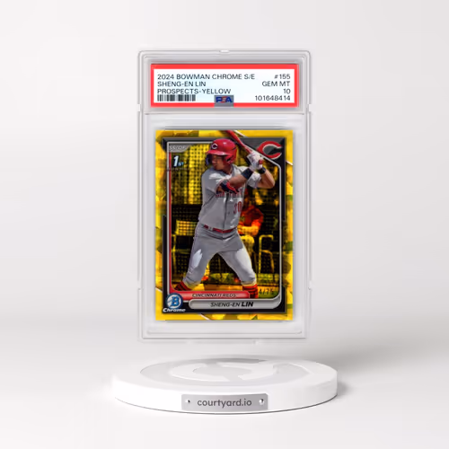 2024 Bowman Chrome Sapphire Edition Prospects #155 Sheng-EN Lin - Yellow (PSA 10 GEM MINT)