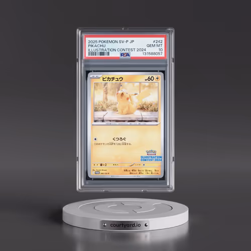 2025 Pokémon SV-P Promo #242 Pikachu - Illustration Contest 2024 (PSA 10 GEM MINT)